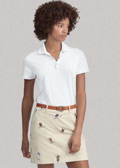 Polos Ralph Lauren Mujer Blancos - Classic Fit Golf Tour - ZTMFP0461